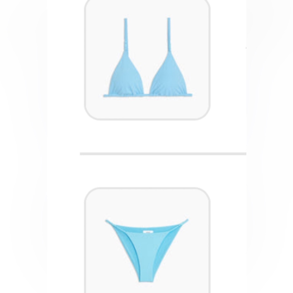 Blue bikini top and bottom!
